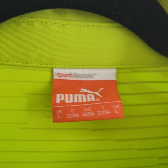Men’s Puma Golf Shirt in Lime Green - Picture 2 of 2